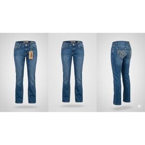 Y2K ABM Jeans Size 9 Deadstock Low Mid Rise Rhinestone Bling Grunge Aesthetic